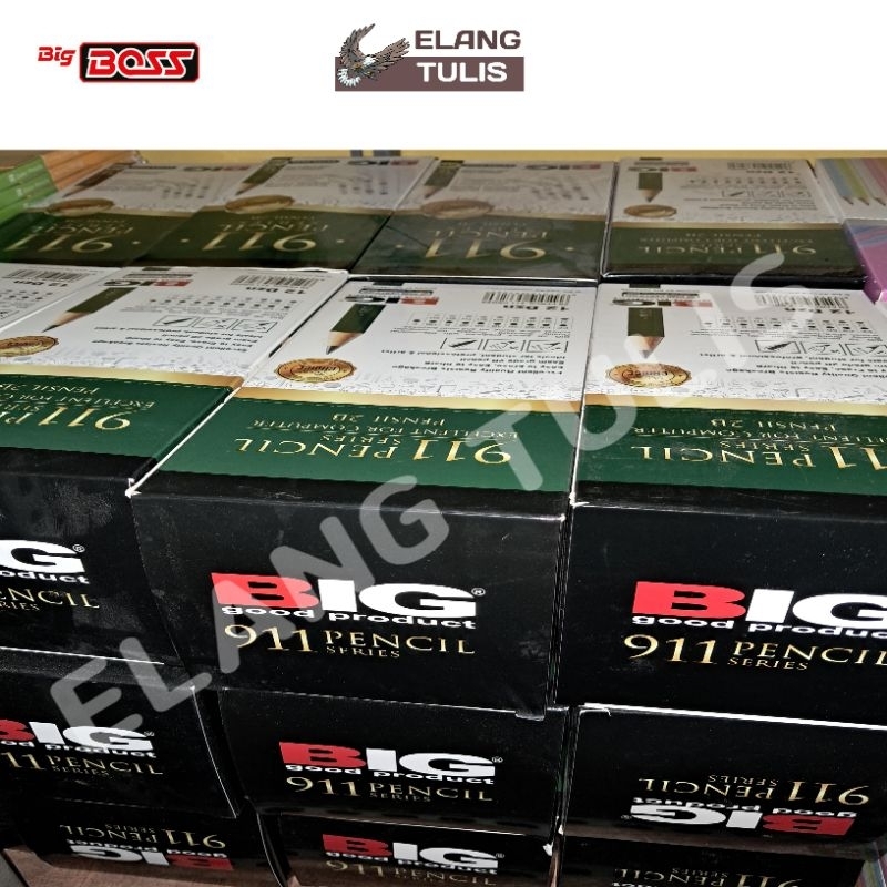 

1 Box 12 Lusin BIG Pensil 2B Standar Ujian | Komputer Graphite Pencil Extra Dark PS-911