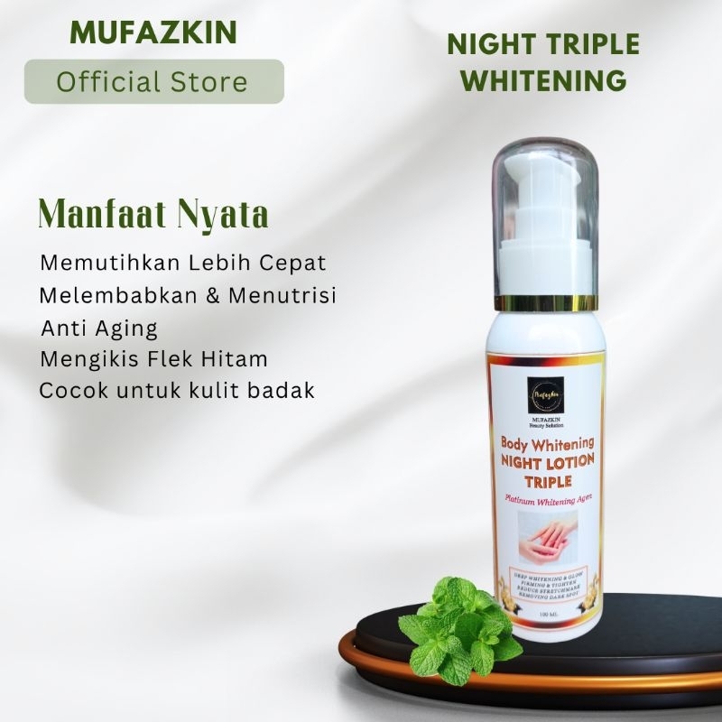 Night Lotion Triple Brightening Super Platinum Formula Khusus Hb Pemutih Kulit Susah Putih Recomende