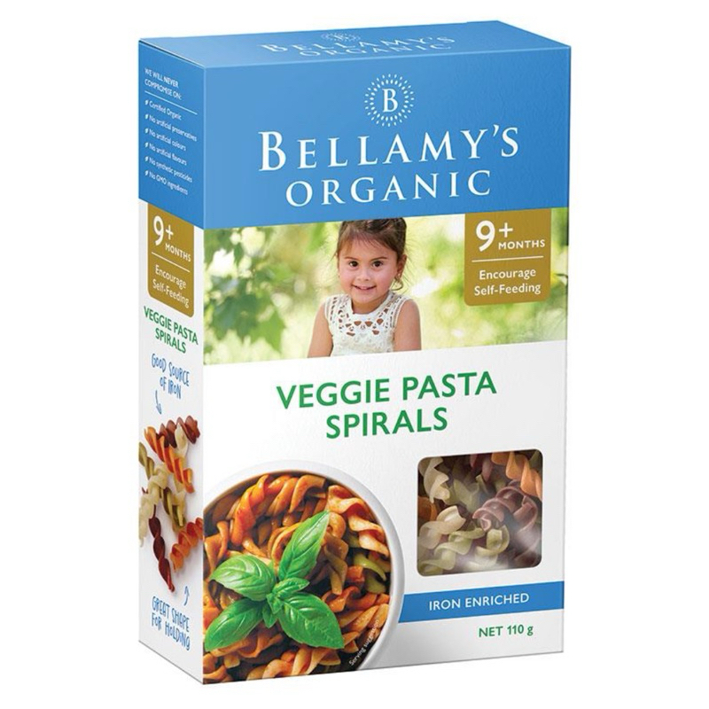 

Bellamys Organic Veggie Pasta Spirals 110g