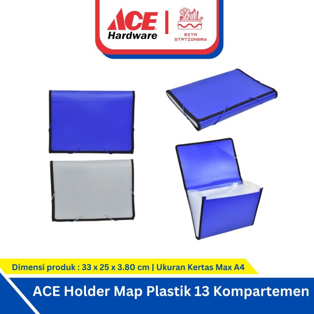 

Ace Expanding File A4 - Holder Map Plastik 13 Kompartemen