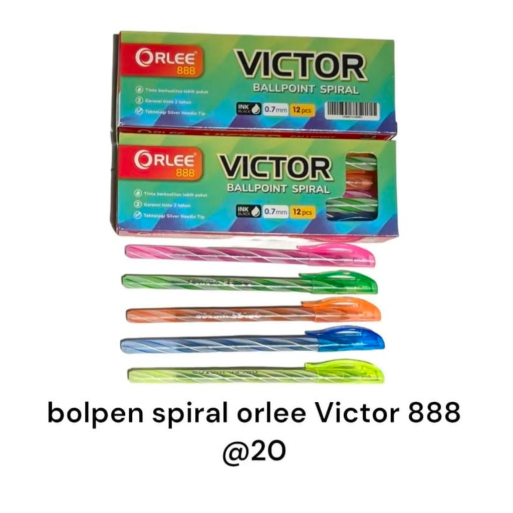 

( 12 PCS ) Bolpoin ORLEE Pen Ulir Orlee 0.7mm