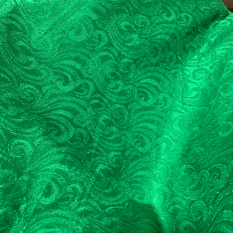 kain jacqguard silk emboss - kain jacqguard silk - kain jacqguard premium - WARNA HIJAU DINGIN