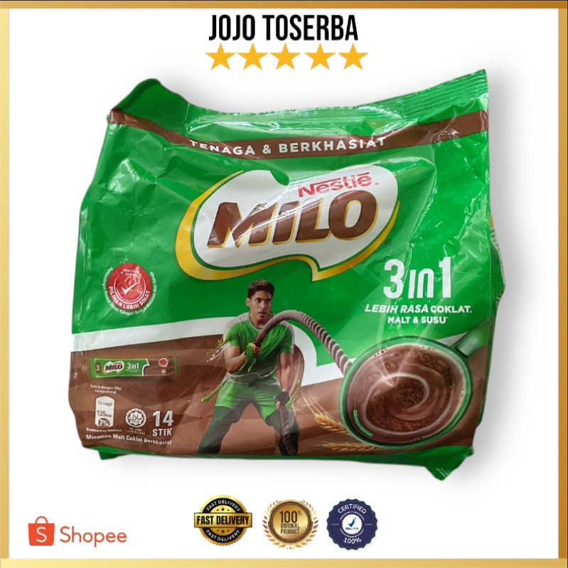 

MILO MALAYSIA 3in1 ISI 18 dan 14 Sachet/Stick