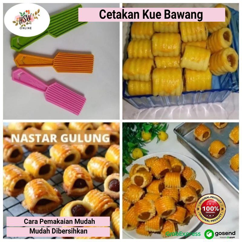 Cetakan Kue Bawang Kue Siput Nastar Gulung Alat Pembuat kue Bawang Peralatan Baking Bahan Food Grade