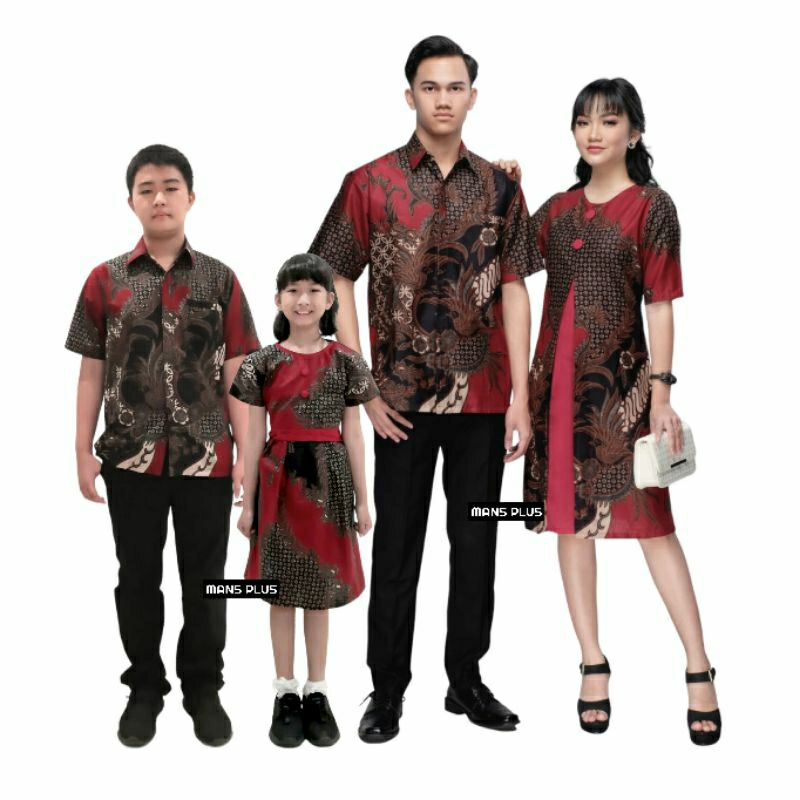 Batik Couple Dress Jumbo 4L-5L Sarimbit Batik Modern Tunik Big Size XXXL Sarimbit Keluarga MSYA