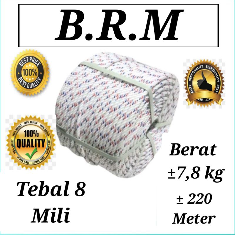 

Arm TALI TAMBANG PPD 8 MILI 1 ROLL 220 METER / TALI TAMBANG PPD 8 MILI 1 ROLL / TALI TAMBANG PPD 8