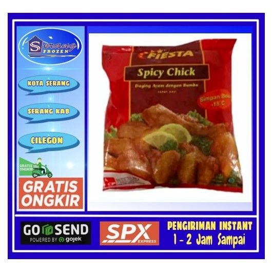 

Daging Ayam,Fiesta Spicy Chik 500g,Ayam Pedas,Ayam Bumbu,Serang Frozen