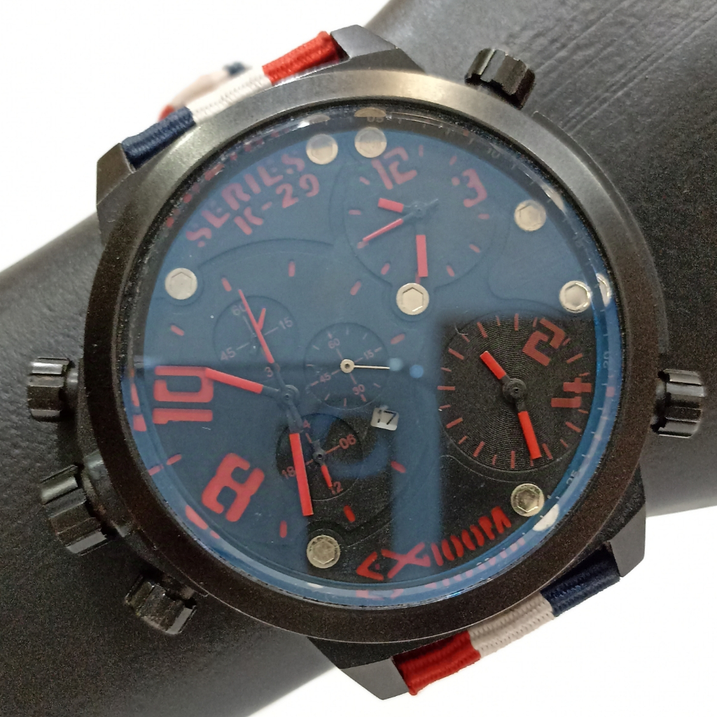 Welder K29 Series Triple Time Chronograph Quartz Men Watch Jam Tangan Pria Sporty Besar Jumbo Size