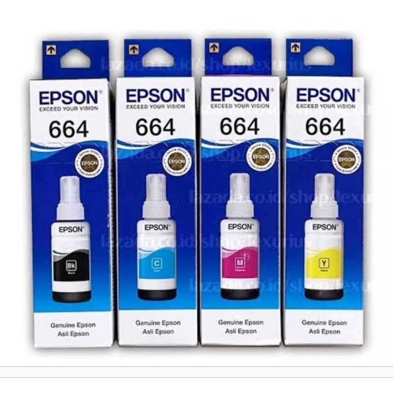 PEKET TINTA EPSON 664 ORIGINAL(1SET) L210 L220 L200 L120 L350