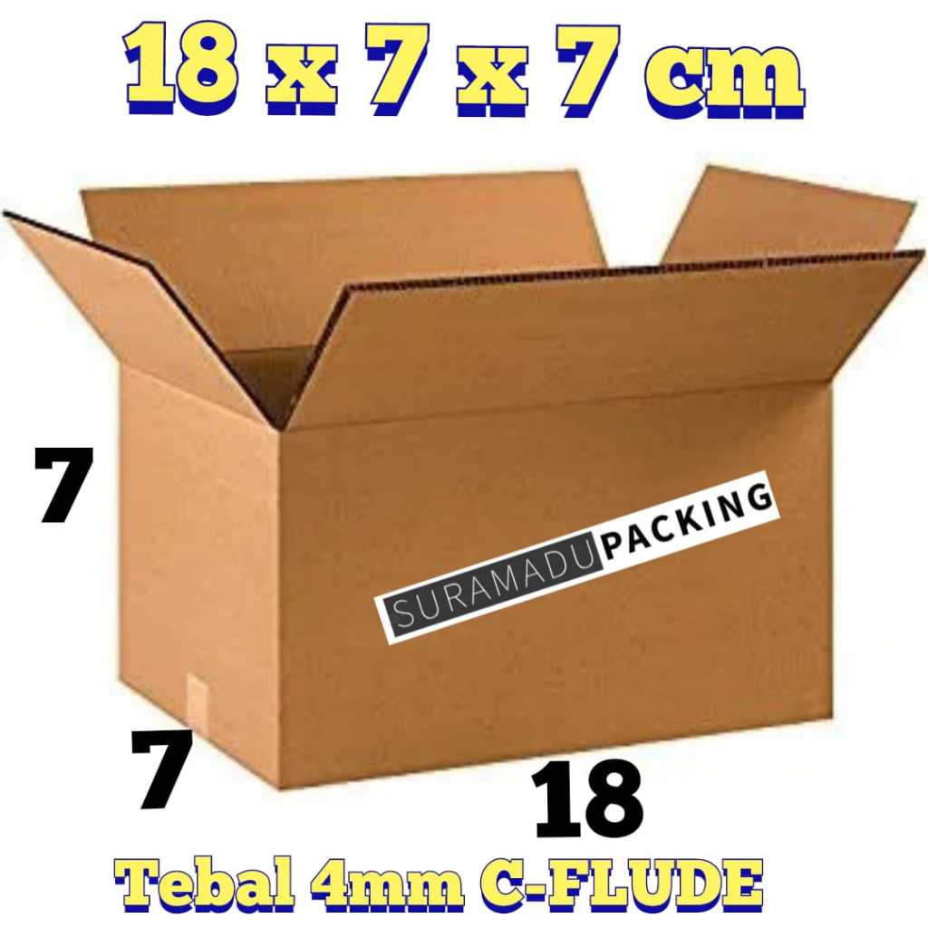 

Kardus box karton packing 18x7x7 cm Packing Polos dan Tebal 4mm C FLUDE
