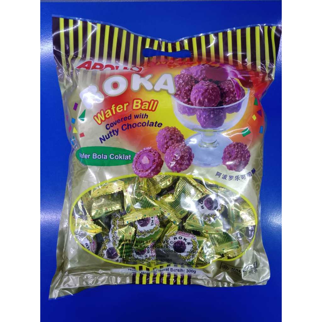 

APOLLO ROKA WAFER BALL COKLAT 300G