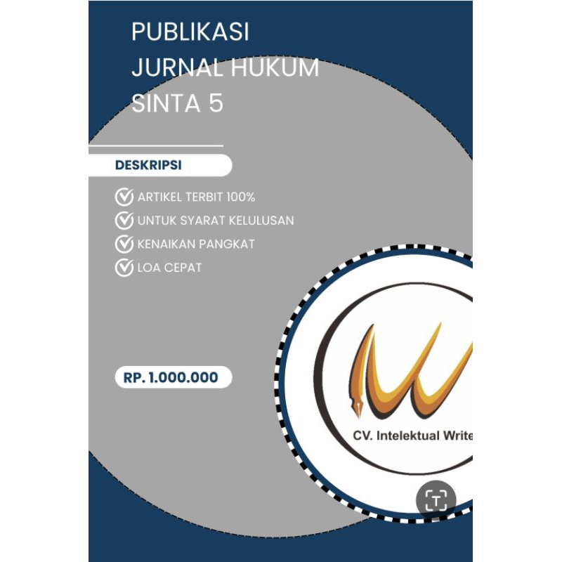 Publikasi Jurnal Hukum Sinta 5