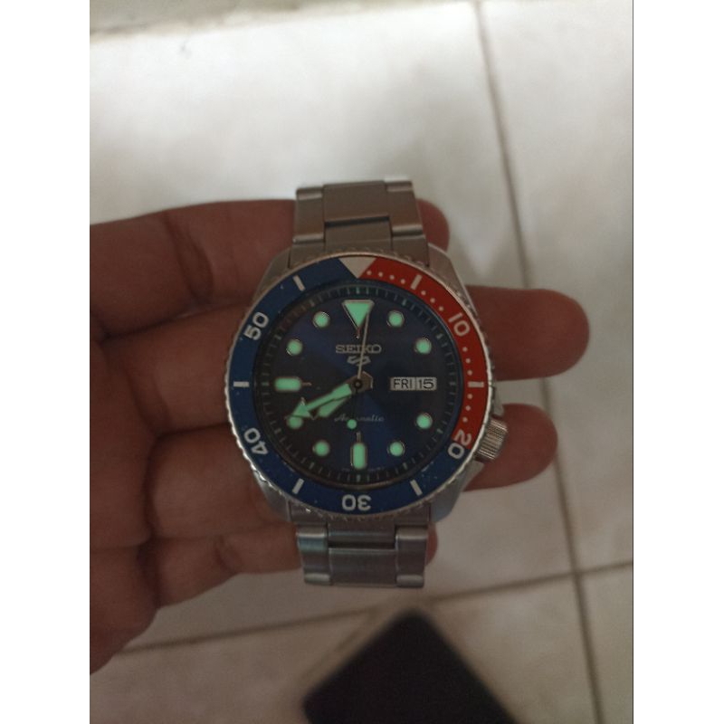 original seiko 5 sports automatic superman srpd53k1 pepsi murah