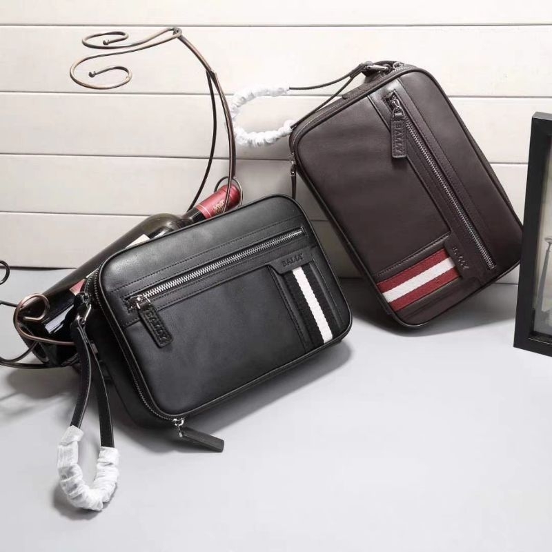 POUCH BALLY Handbag Pria Clutch Bally Authentic Fullset