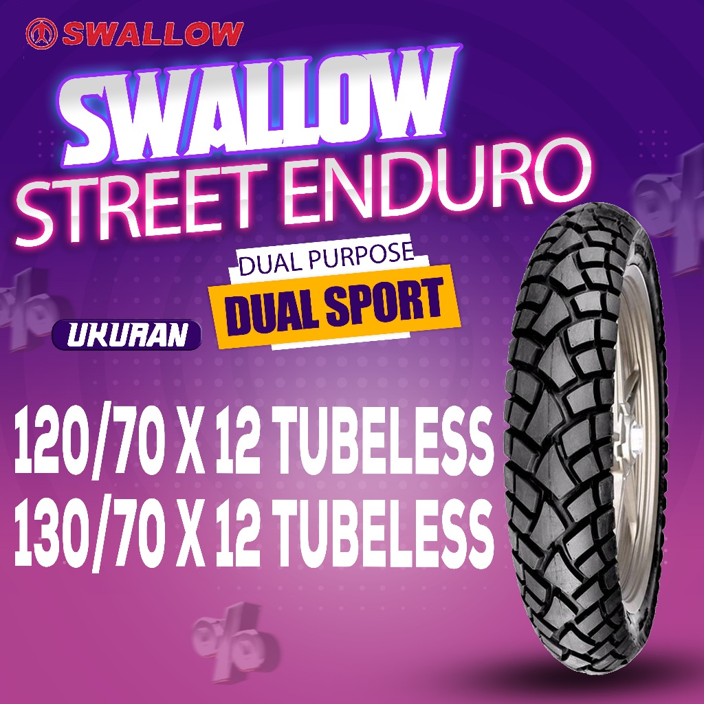 BAN LUAR SWALLOW STREET ENDURO SB 117 RING 12 RING 13 RING 14 TUBELESS
