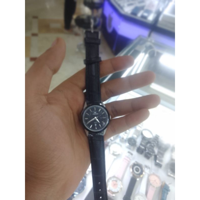 Jam Tangan Wanita Hegner Original Body Silver Strap Kulit Mewah