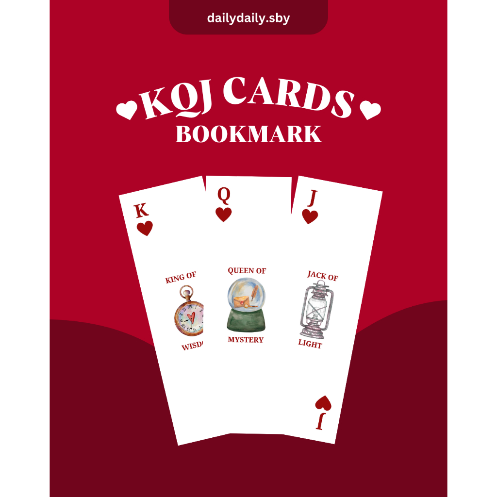 

[3 pcs] KQJ Cards Bookmark Set Pembatas Buku