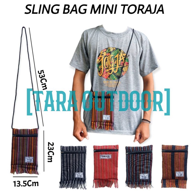 TAS SELEMPANG SLINGBAG RAJUT TENUN ETNIK TORAJA