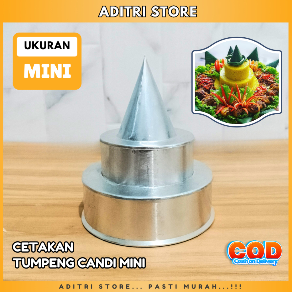[ADITRI STORE] Cetakan Nasi Tumpeng Mini Susun 3 Borobudur Cetakan Tumpeng Nasi Kuning Murah