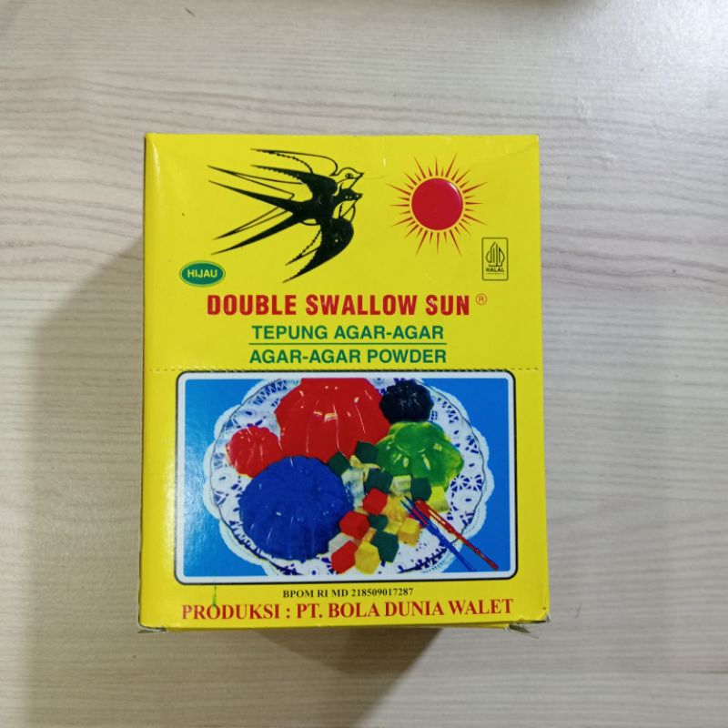 

AGAR AGAR DOUBLE SWALLOW SUN CAP WALET 7gr