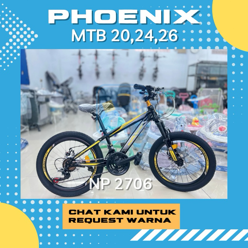 SEPEDA ANAK LAKI LAKI DEWASA MTB 20 26 NEW PHOENIX 2706 [PROMO LAMONGAN]