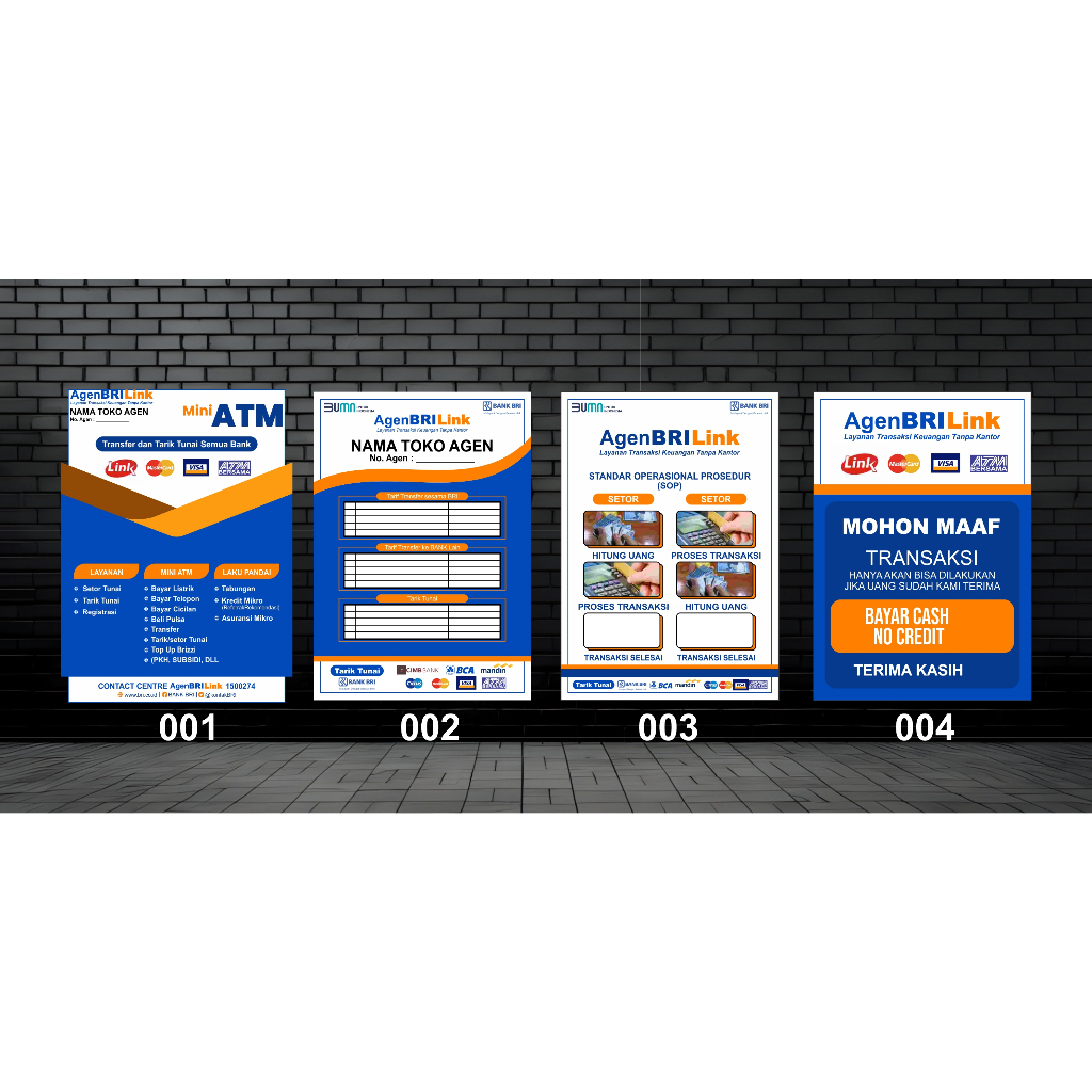 

Stiker Agen BRILink, Sticker Vinyl