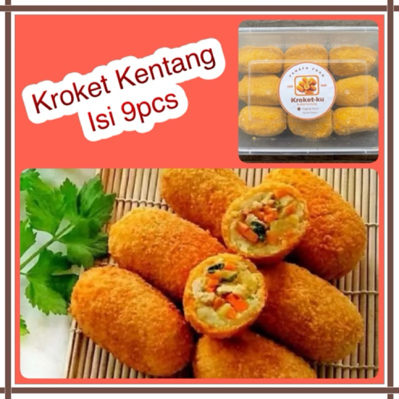 

Kroket Kentang Frozen 9 pcs Fanafa Food ( Isi Ayam / Sapi )