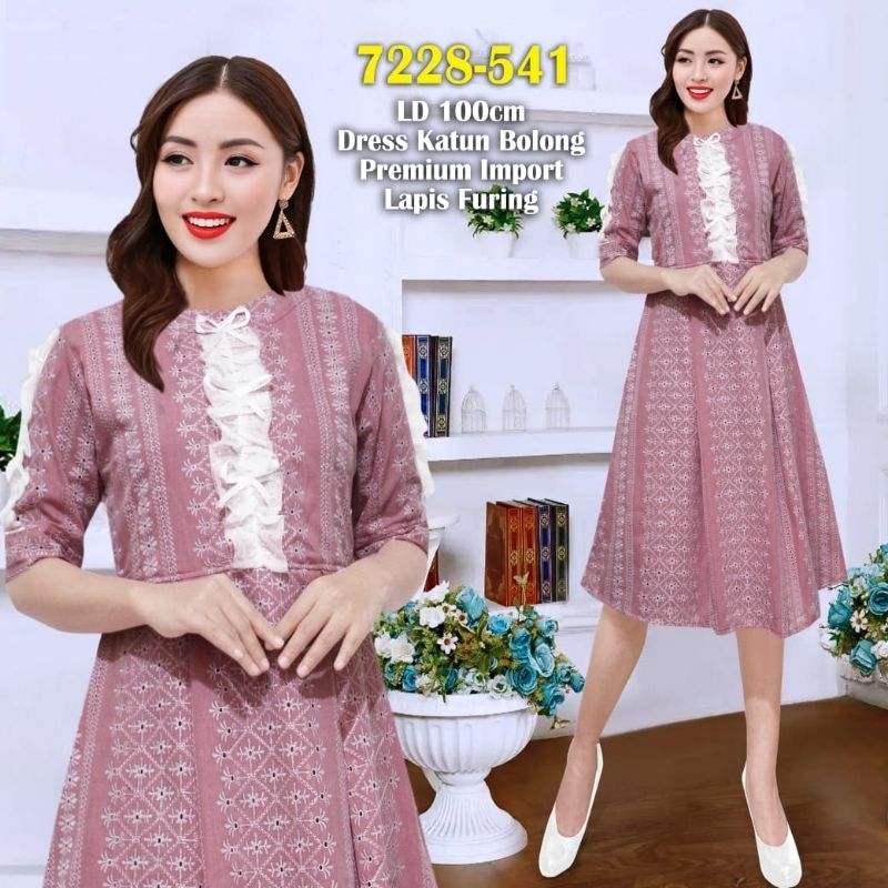 dres katun bolong premium import