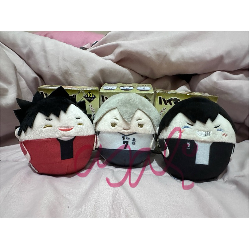 fuwakororin fuwa plush size s set of 3; special kuroo & special kageyama & konoha