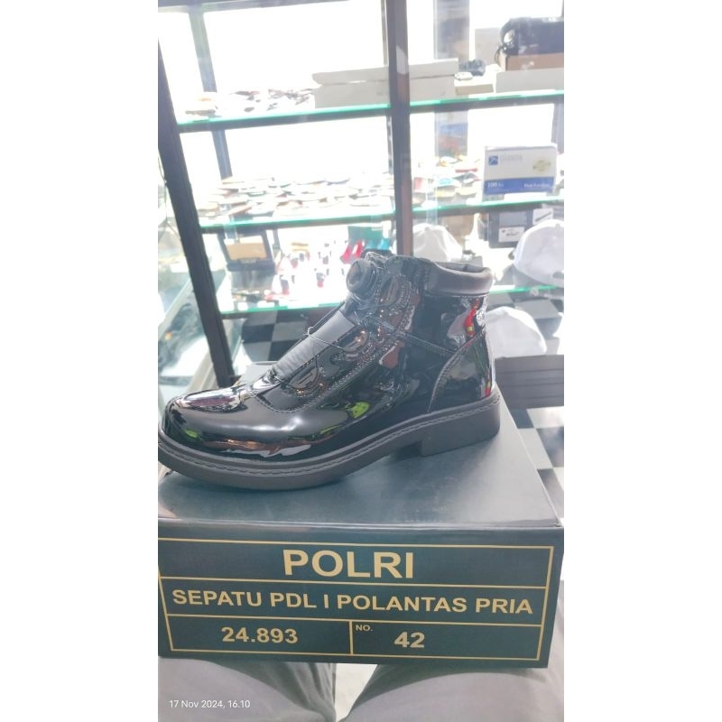 Sepatu PDL 1 Polantas Sepatu PDH Tali Putar Pembagian Polri