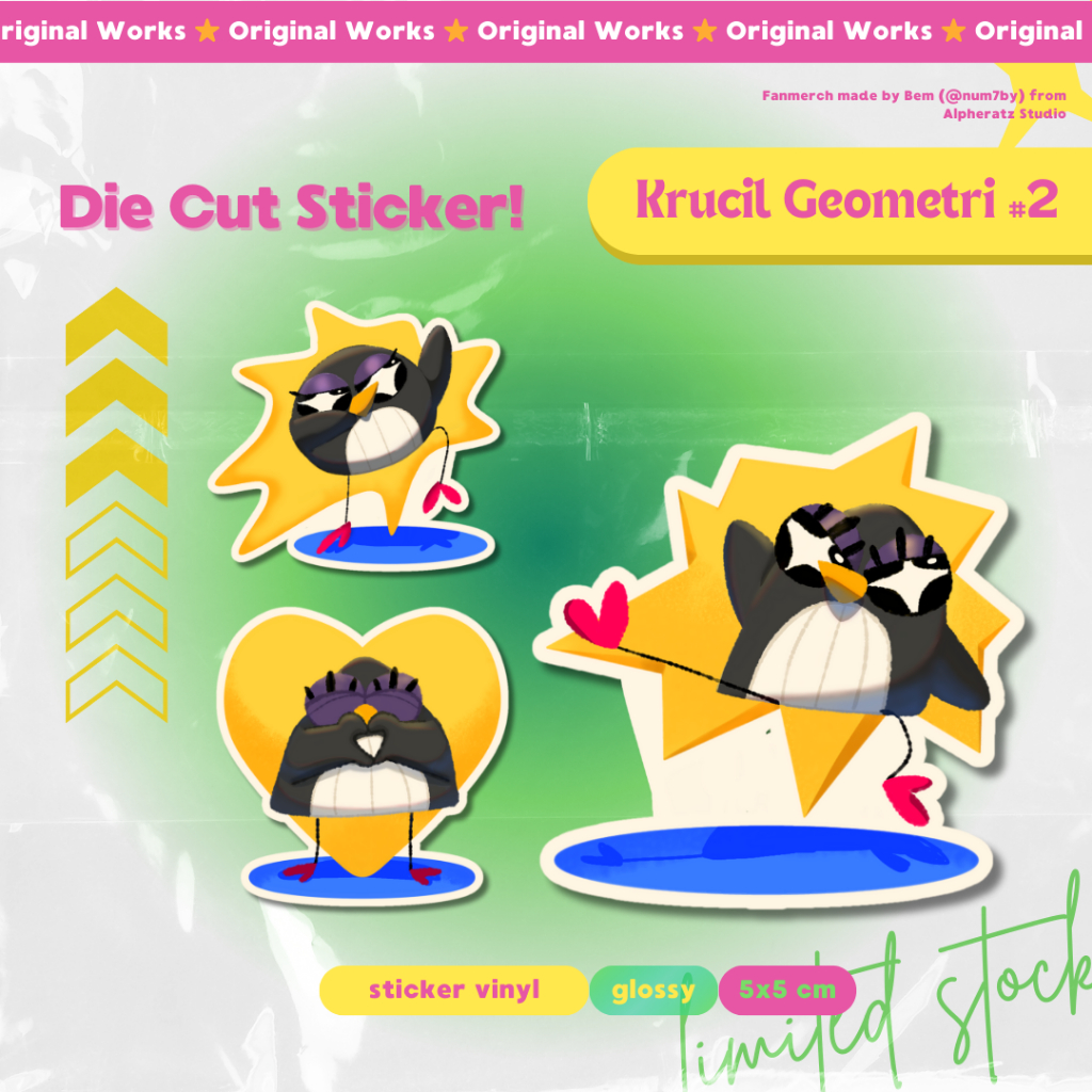 

Krucil Geometri #2 (Penguin) - Stiker Vinyl / Stiker Laptop / Stiker Decor / Stiker Tumblr