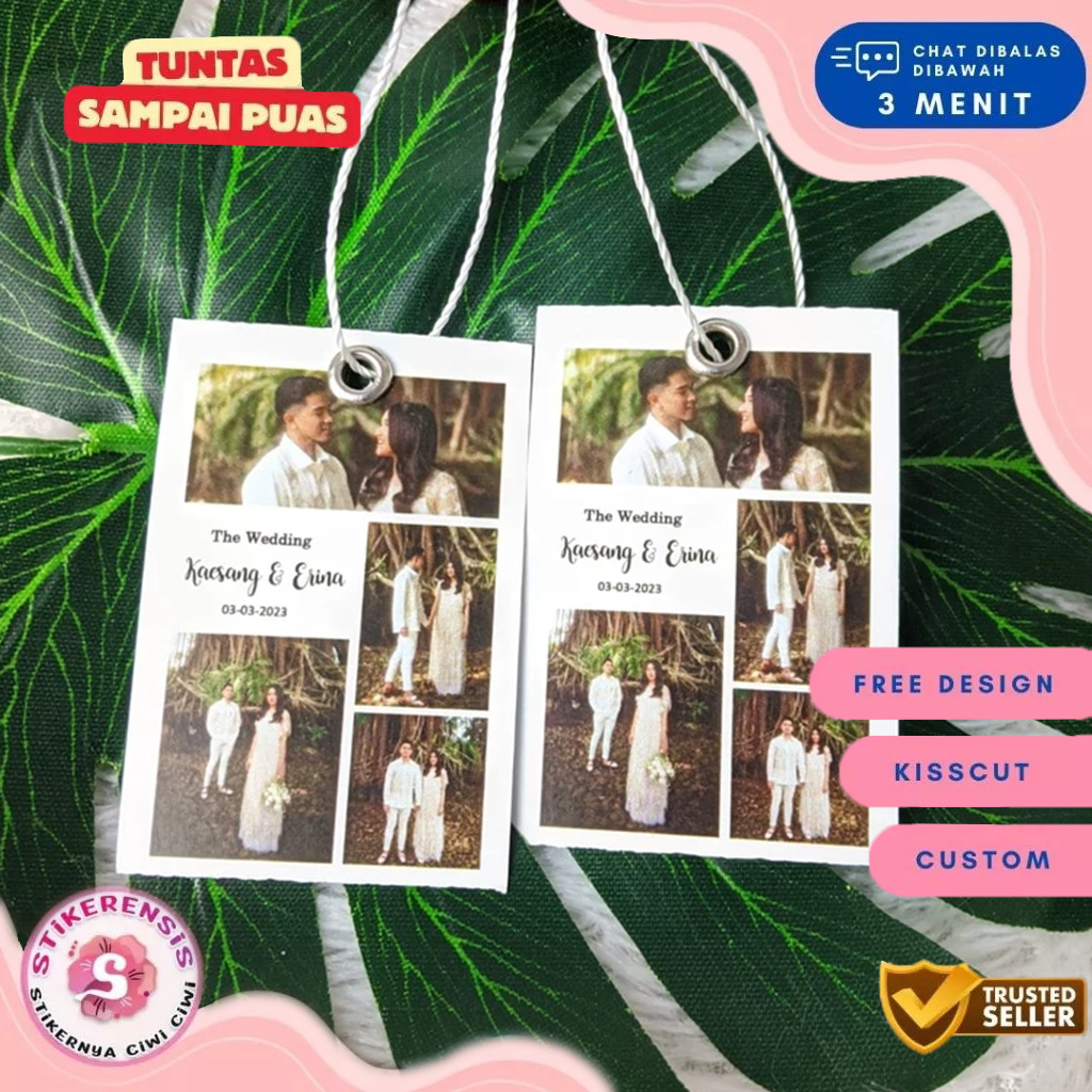 

Hangtag Wedding Souvenir Hang Tag Label Custom Pernikahan Ucapan Nikah Stikerensis