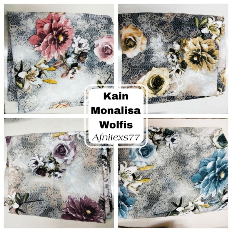 Kain wolfis Premium Grade A, Kain Monalisa motif premium