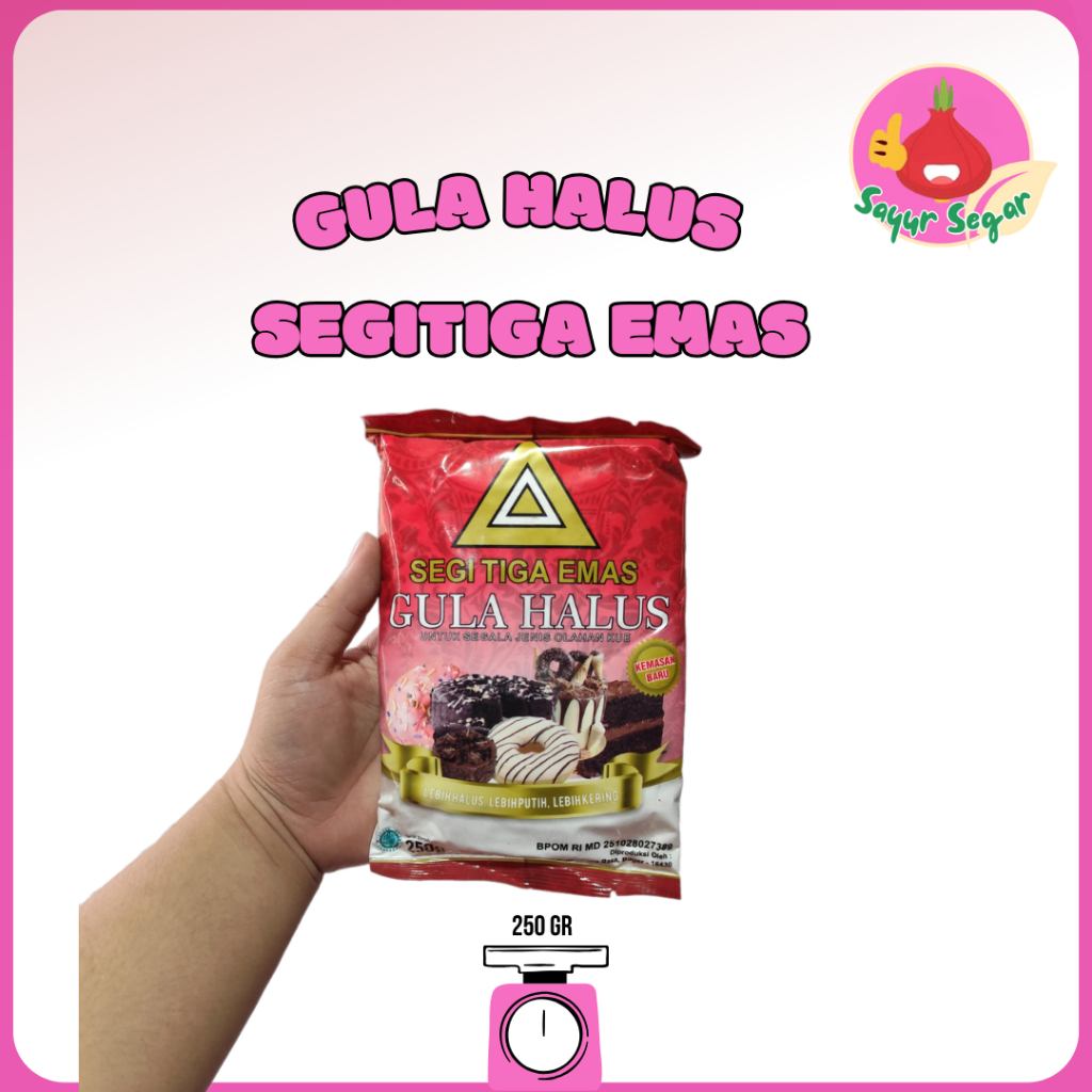 

Sayur Segar - Gula Halus Segitiga Emas / Powdered Sugar 250 gr