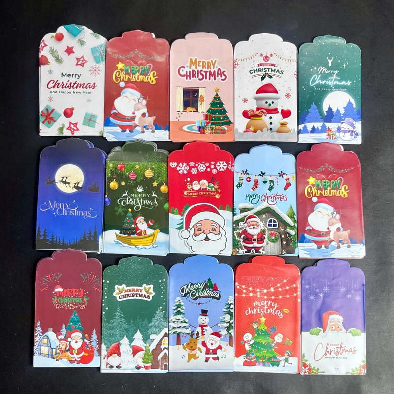 

Amplop lebaran hari raya merry christmas Isi 10 karakter santa natal lucu angpao Thr anak 2024 kurnia kado