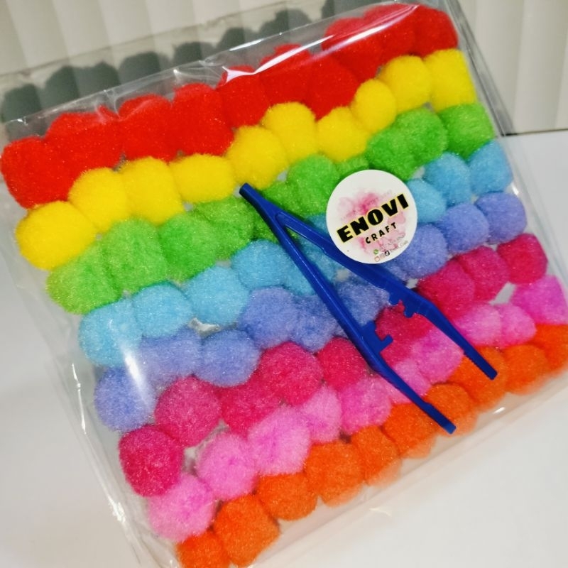 Pompom mainan edukasi anak 1 tahun Montessori toys