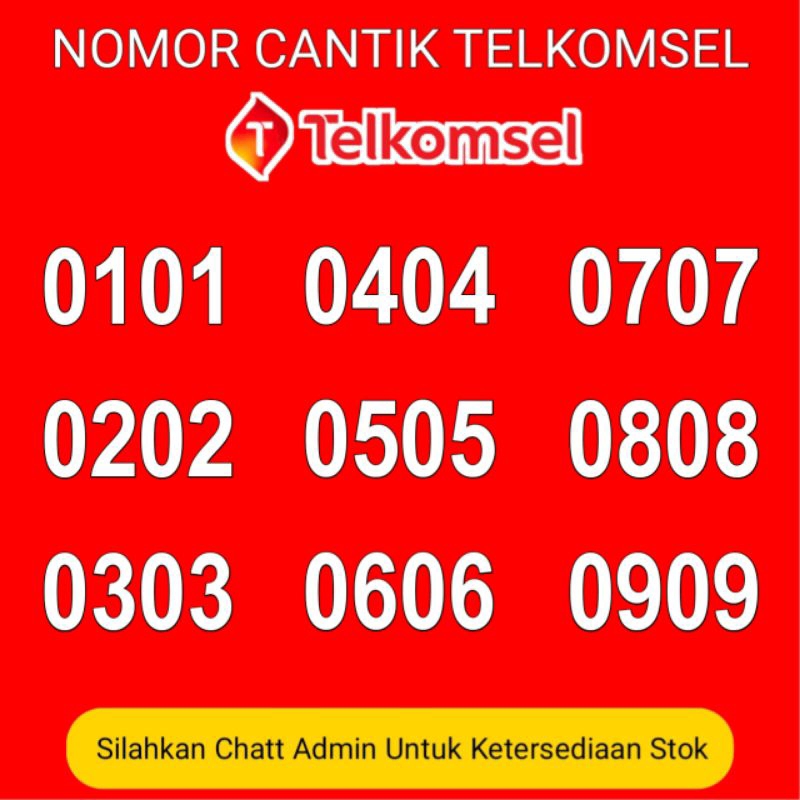 kartu perdana cantik telkomsel abab 0101 0202 0303 0404 0505 0606 0707 0808 0909