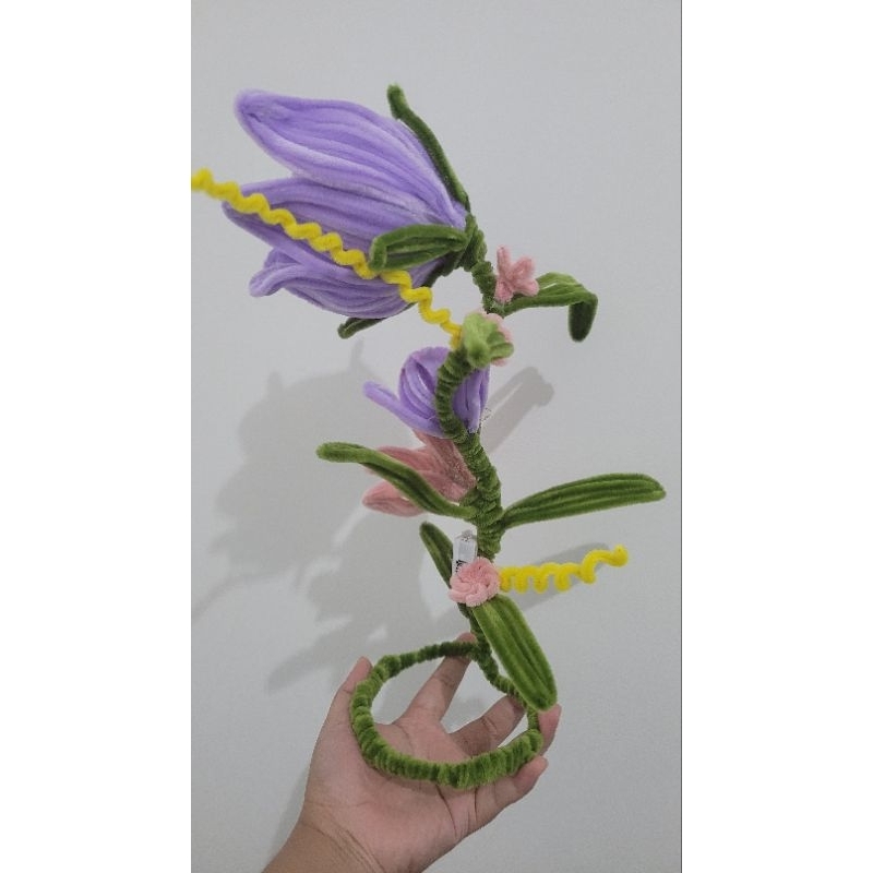 lampu hias bunga bulu, lampu tidur bunga