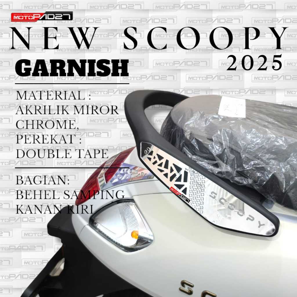 garnis variasi behel NEW SCOOPY 2025 MP27 sepasang