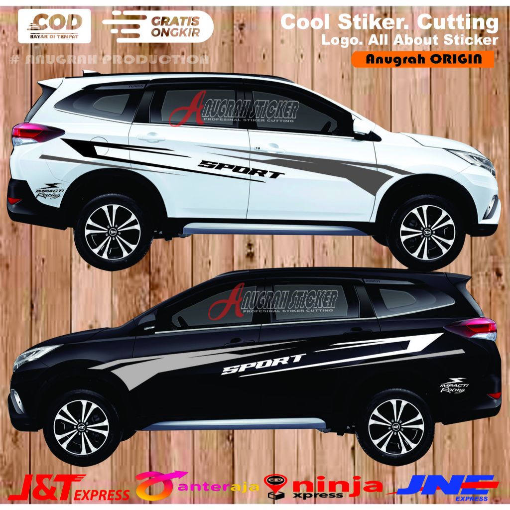 [PROMO]Stiker mobil all new rush terios stiker cutting variasi body mobil rush terios