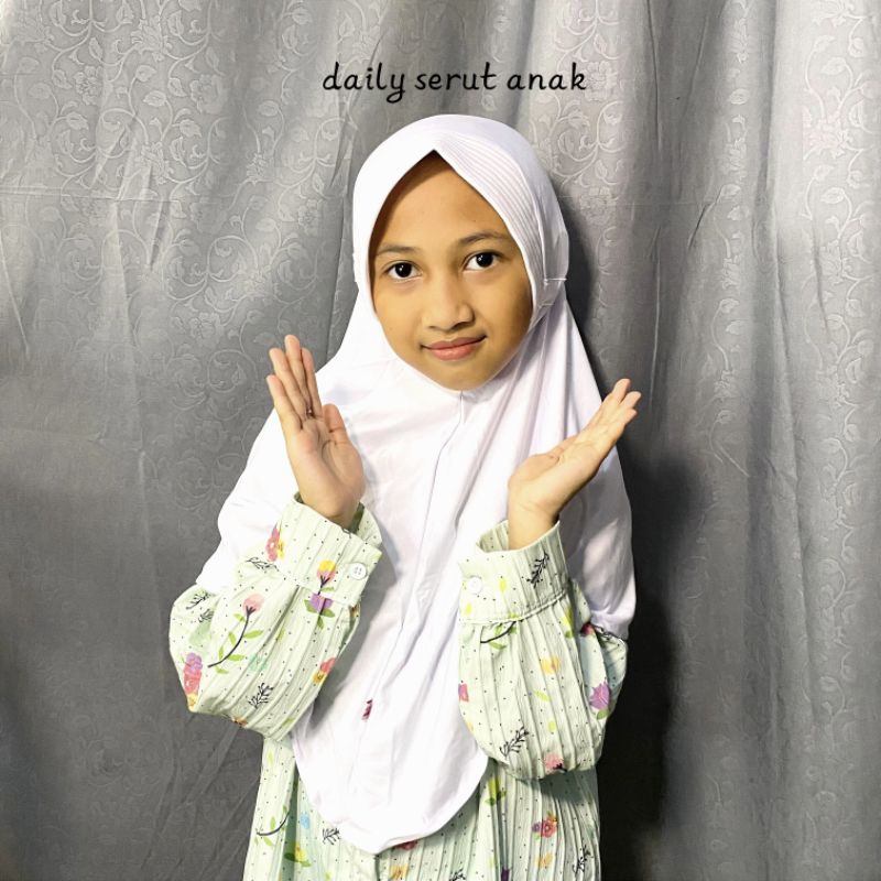 HIJAB KERUDUNG PUTIH SEKOLAH ANAK SD
