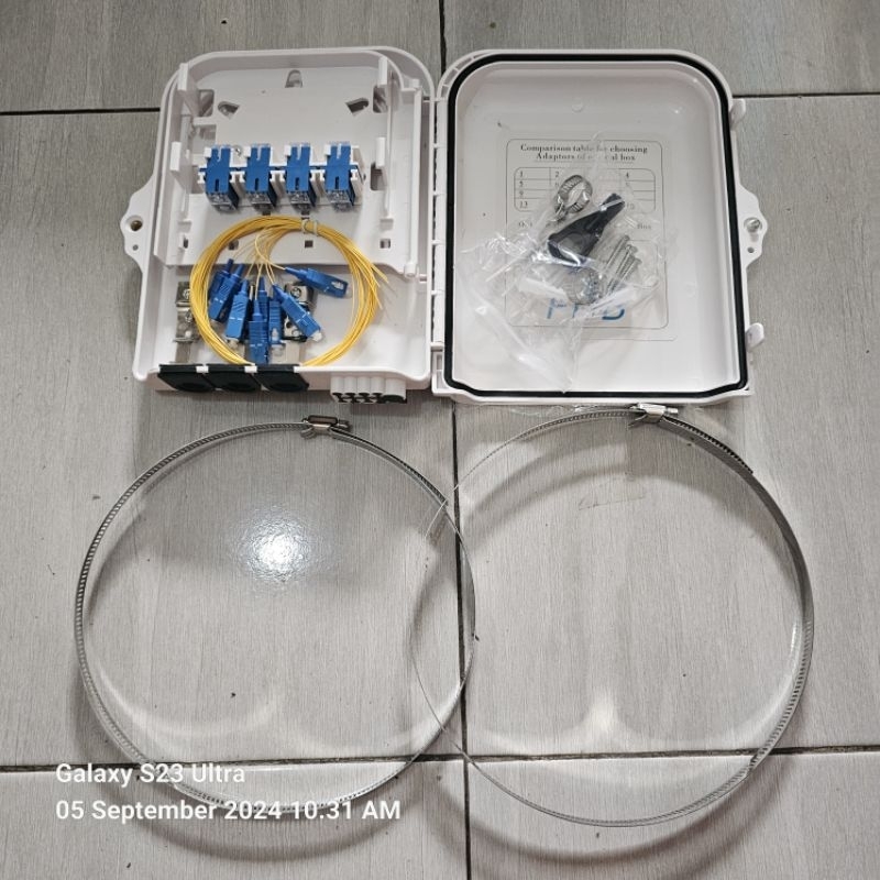 odp 8 core lengkap pigtail sc upc / odp 8core