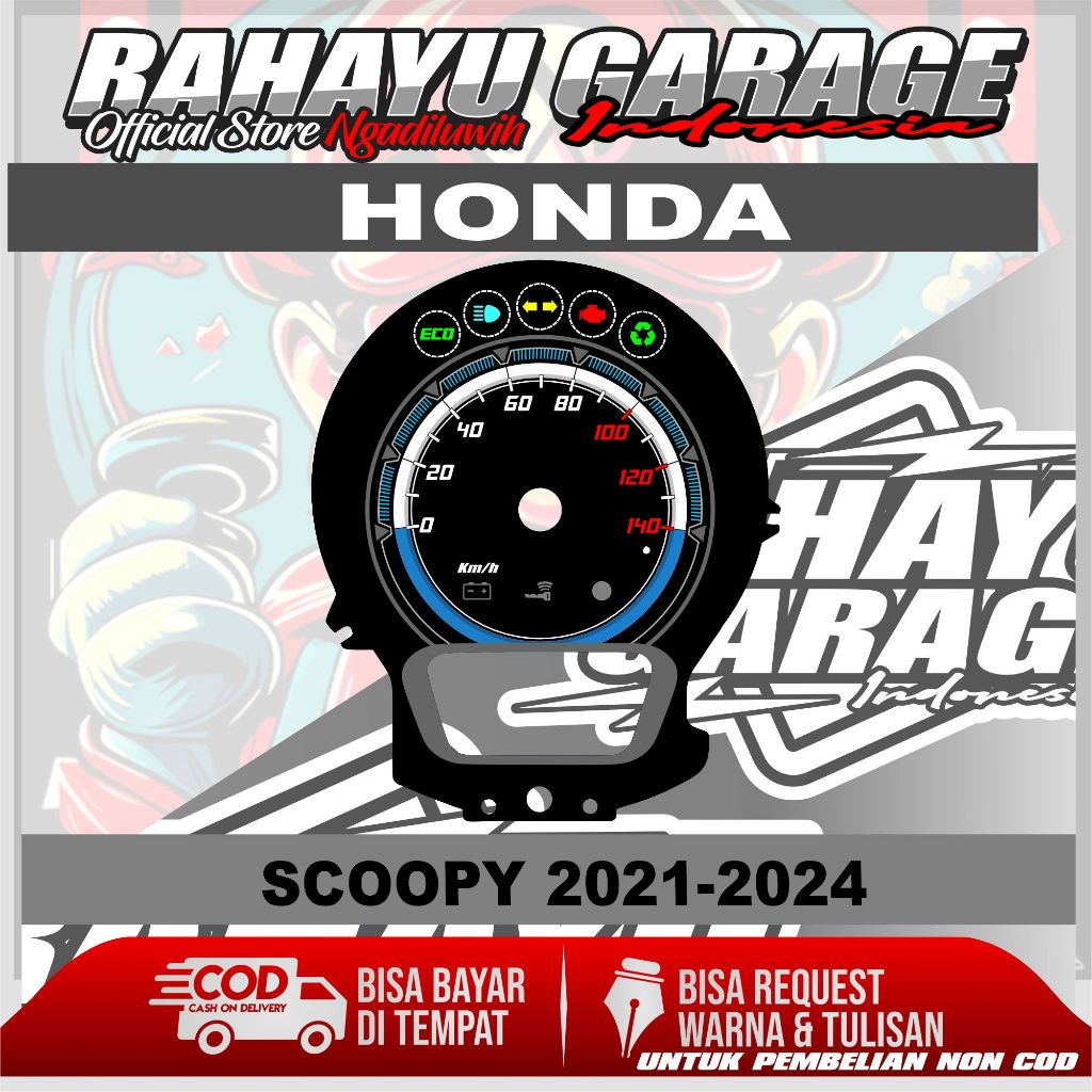 PAPAN SPEEDOMETER CUSTOM SCOOPY 2021-2024 KAYLEST DAN NON KAYLEST