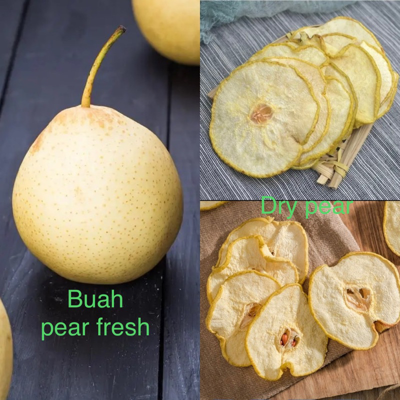 

Dried Pear / pear kering雪梨片 100 gr