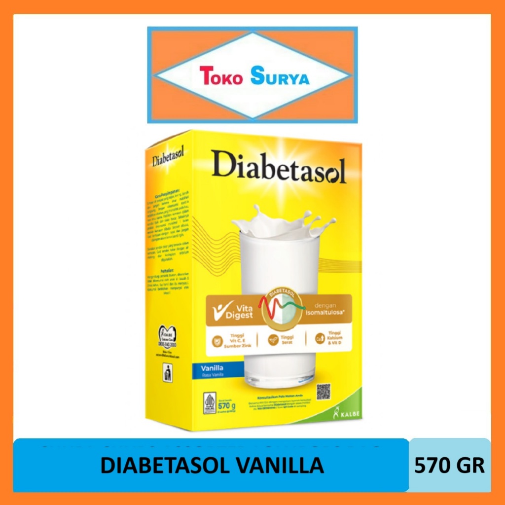 

Diabetasol Vita Digest Vanilla Susu Nutrisi Khusus Diabetes Rasa Vanila 570 Gr