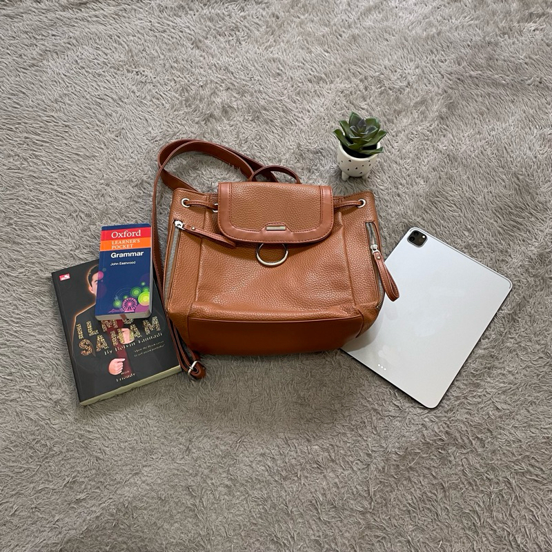 Preloved Sophie Martin Tas Ransel Lirre Warna Cokelat Pumpkin