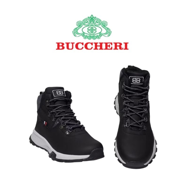 BUCCHERI Sepatu Boot Pria Bertali-bl4053-black
