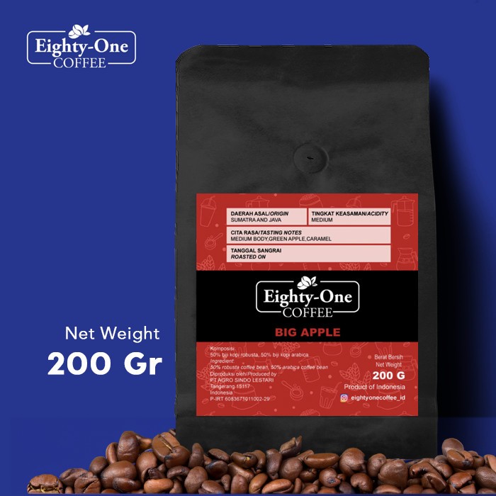 

Big Apple Eighty-One Coffee | Kopi Arabika 50%