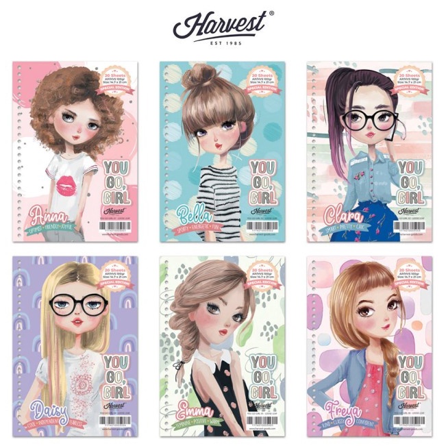 

New Promo KERTAS BINDER A5 TERMURAH KARAKTER LOOSE LEAF HARVEST YOU GO GIRL