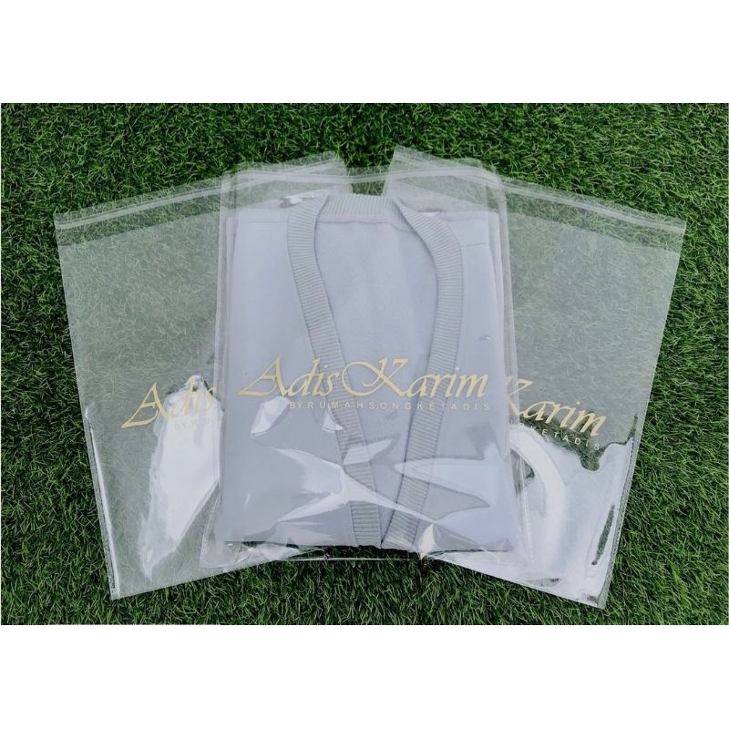 

sablon plastik murah 1 hari jadi OPP 20x35 transparan/bening